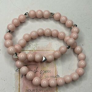 Soft Pink Heart Bracelet